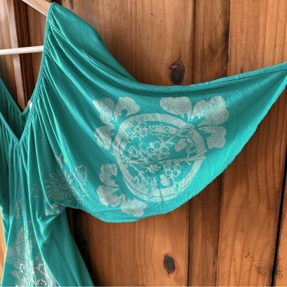 Umgee Turquoise and Silver Mini Dress - Size Medium - Picture 12 of 16